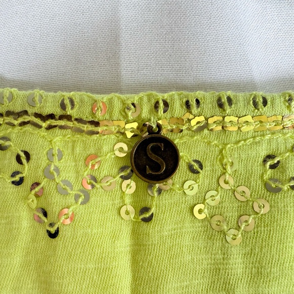 Soft Surrounding Green Tunic Size XL With Sequin and Tassel Details Boho Coastal - Picture 8 of 12